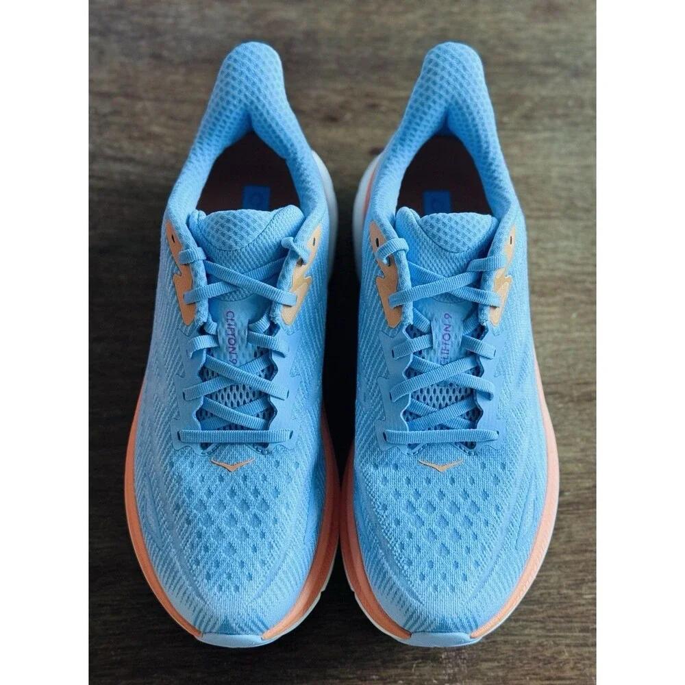 Women’s Size 10.5 HOKA Clifton 9 Airy Blue Ice Water 1127896-ABIW NWOB